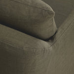 Weave lounge chair - Green fabric - removable cover White Cliff Studio Lounge Chair