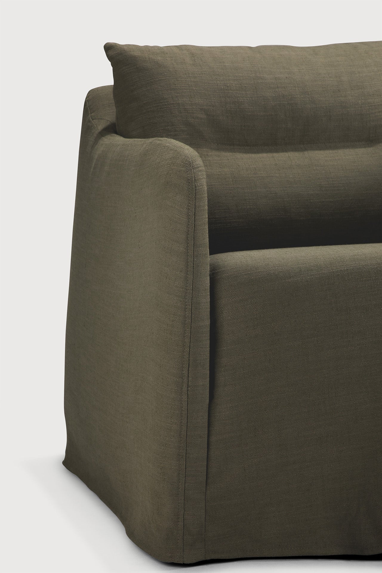 Weave lounge chair - Green fabric - removable cover White Cliff Studio Lounge Chair