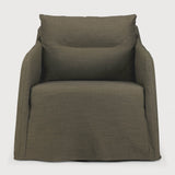 Weave lounge chair - Green fabric - removable cover White Cliff Studio Lounge Chair