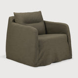Weave lounge chair - Green fabric - removable cover White Cliff Studio Lounge Chair