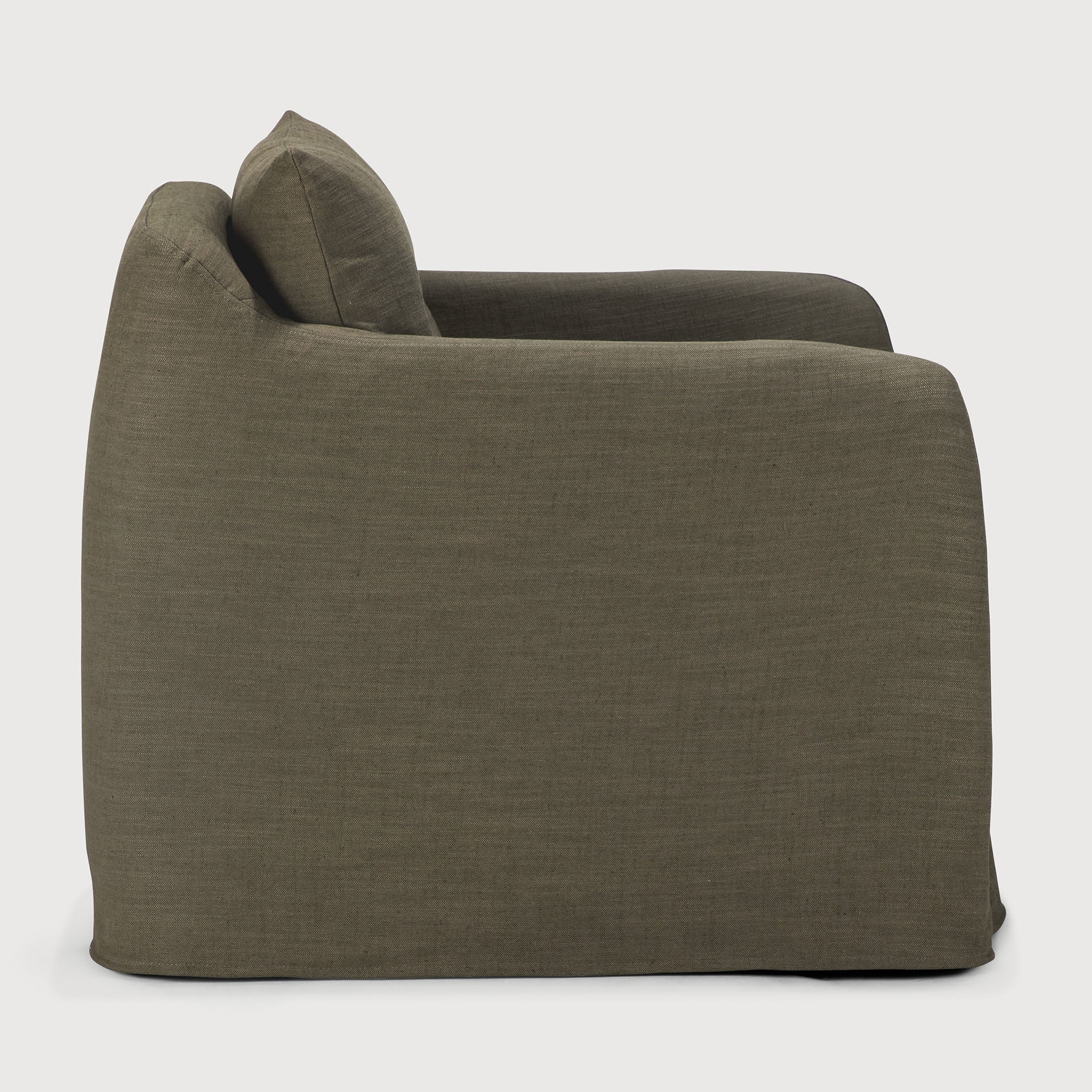 Weave lounge chair - Green fabric - removable cover White Cliff Studio Lounge Chair