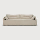 Weave sofa - Bone fabric - 3 seater - removable cover White Cliff Studio Sofa