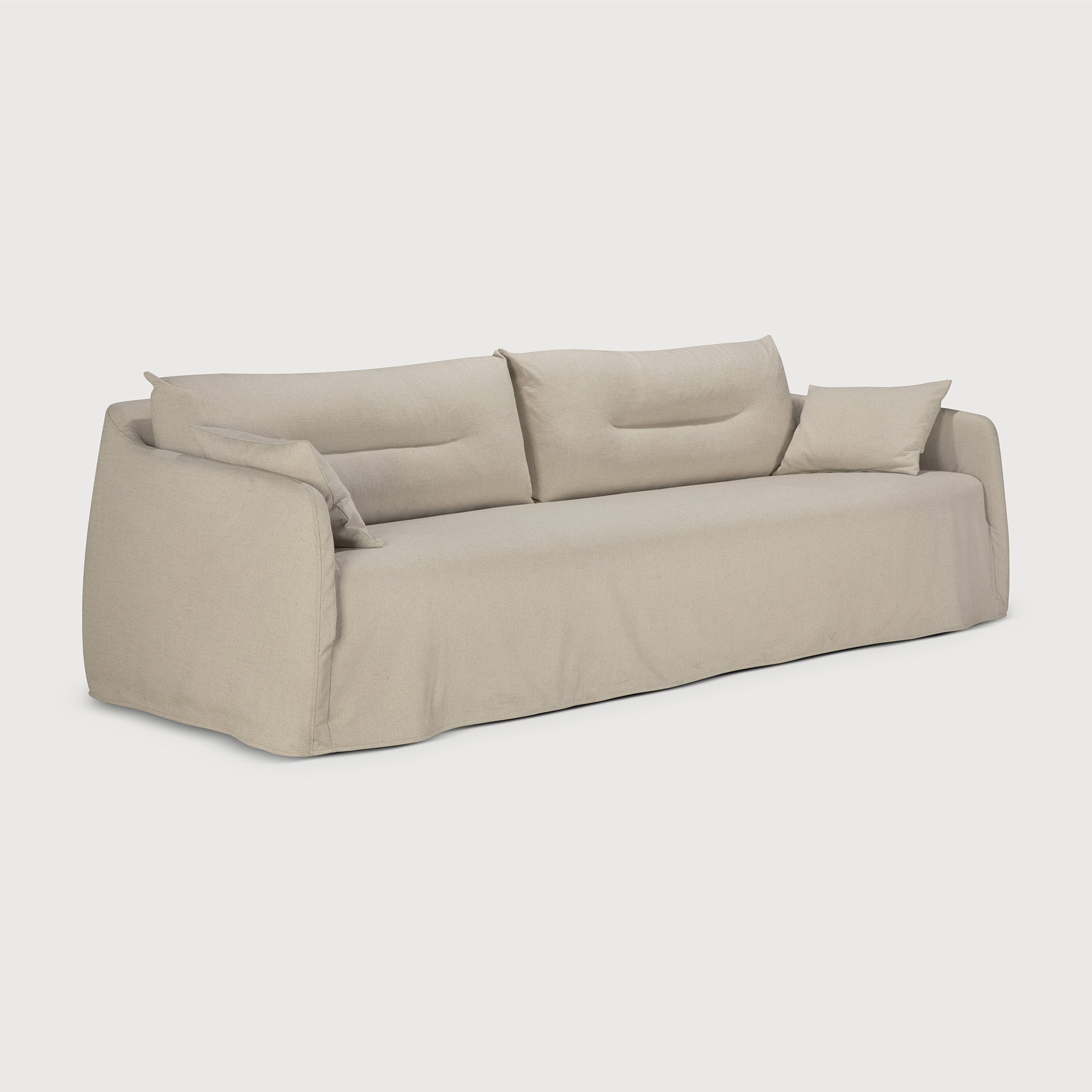 Weave sofa - Bone fabric - 3 seater - removable cover White Cliff Studio Sofa