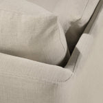 Weave sofa - Bone fabric - 3 seater - removable cover White Cliff Studio Sofa