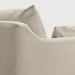 Weave sofa - Bone fabric - 3 seater - removable cover White Cliff Studio Sofa