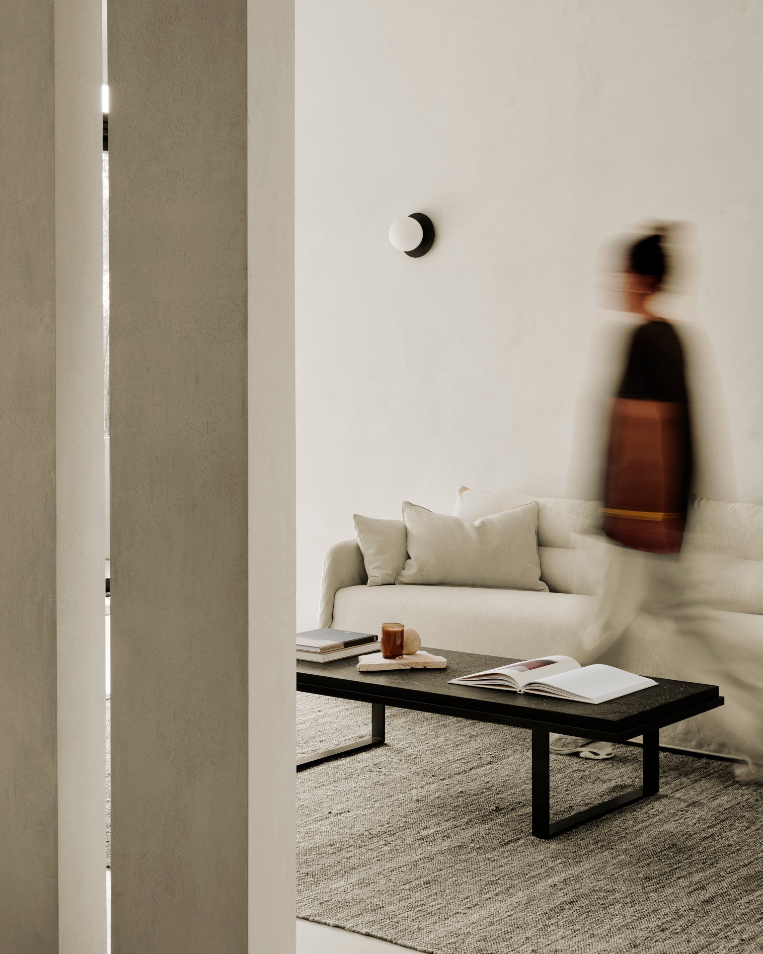 Weave sofa - Bone fabric - 3 seater - removable cover White Cliff Studio Sofa