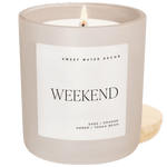 Weekend Soy Candle - Tan Matte Jar - 15 oz White Cliff Studio Candles and Candle Accessories
