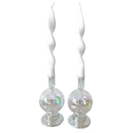 White Cotton Swirl Candles – Pack of 2 White Cliff Studio Candles