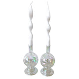 White Cotton Swirl Candles – Pack of 2 White Cliff Studio Candles