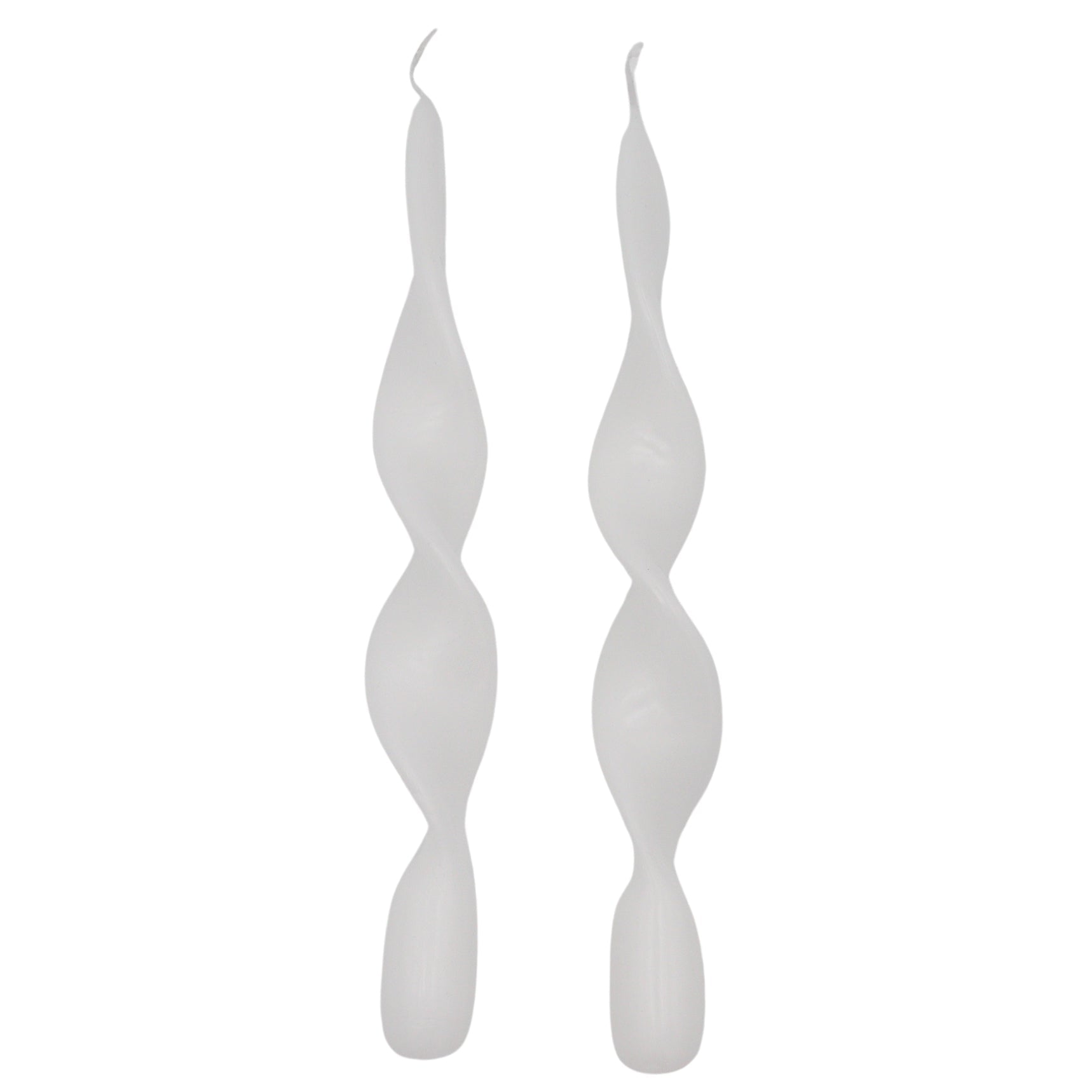White Cotton Swirl Candles – Pack of 2 White Cliff Studio Candles