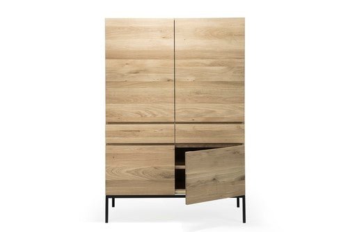 Whitebird cupboard - varnished oak - 1 door - 1 drawer White Cliff Studio Cab inet