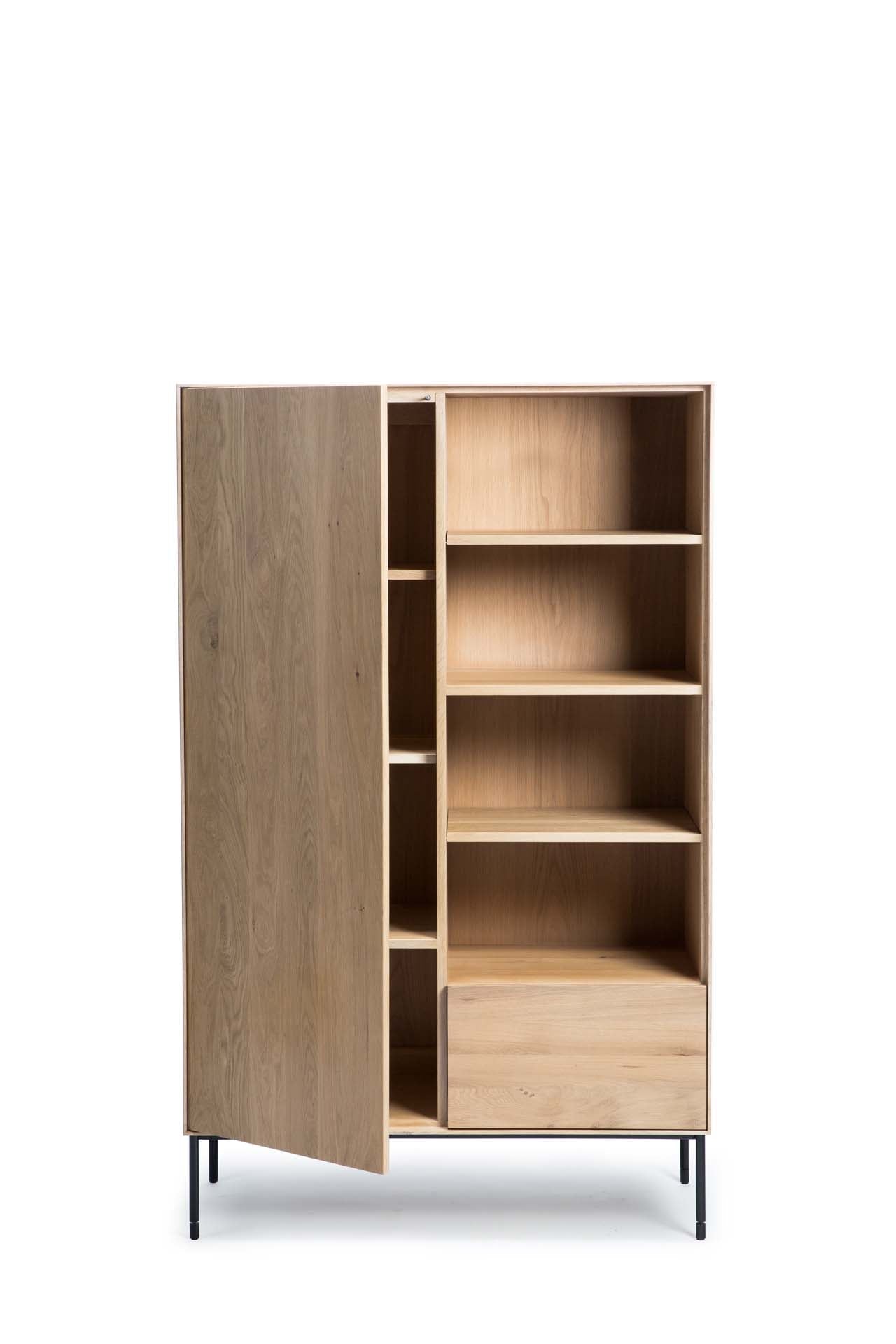 Whitebird cupboard - varnished oak - 1 door - 1 drawer White Cliff Studio Cab inet