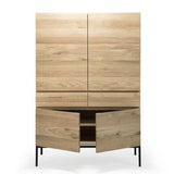 Whitebird cupboard - varnished oak - 1 door - 1 drawer White Cliff Studio Cab inet