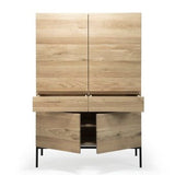 Whitebird cupboard - varnished oak - 1 door - 1 drawer White Cliff Studio Cab inet