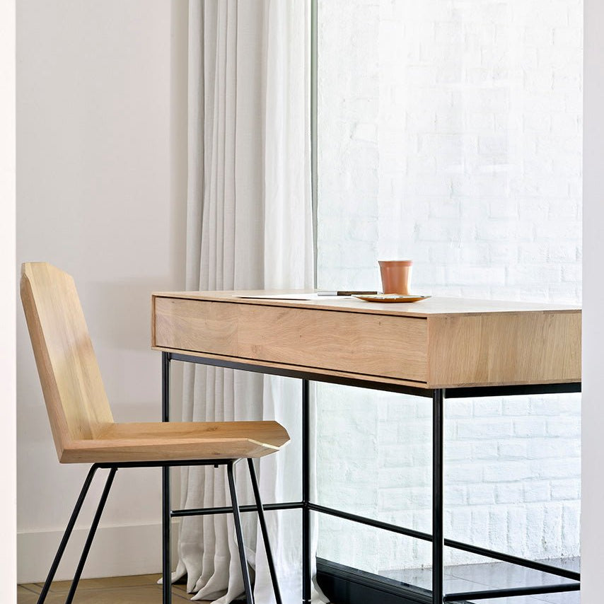 Whitebird desk - varnished oak - 2 drawers - rectangular White Cliff Studio Desk