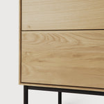 Whitebird TV cupboard - varnished oak - 1 door - 1 flip - down door - 2 drawers White Cliff Studio Media Console