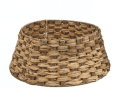 Woven Wicker Christmas Tree Collar White Cliff Studio Holiday Decor