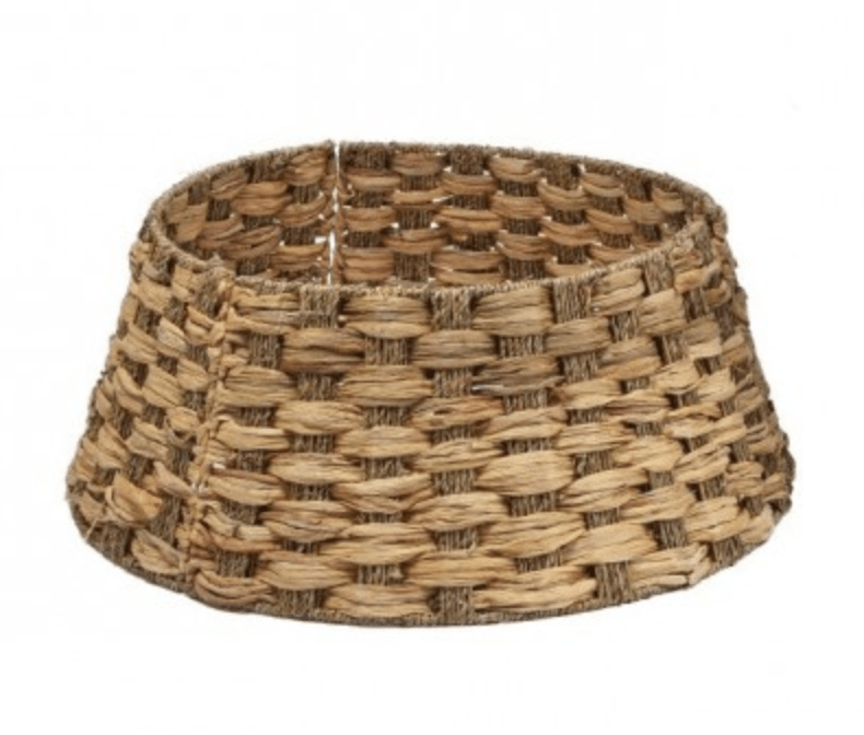 Woven Wicker Christmas Tree Collar White Cliff Studio Holiday Decor