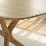 X dining table - oak - rectangular White Cliff Studio Dining Table
