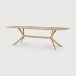 X dining table - oak - rectangular White Cliff Studio Dining Table