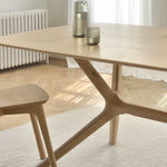 X dining table - oak - rectangular White Cliff Studio Dining Table