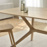 X dining table - oak - rectangular White Cliff Studio Dining Table