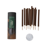 Vanilla Amber Incense Sticks with Marble Holder, Set of 12