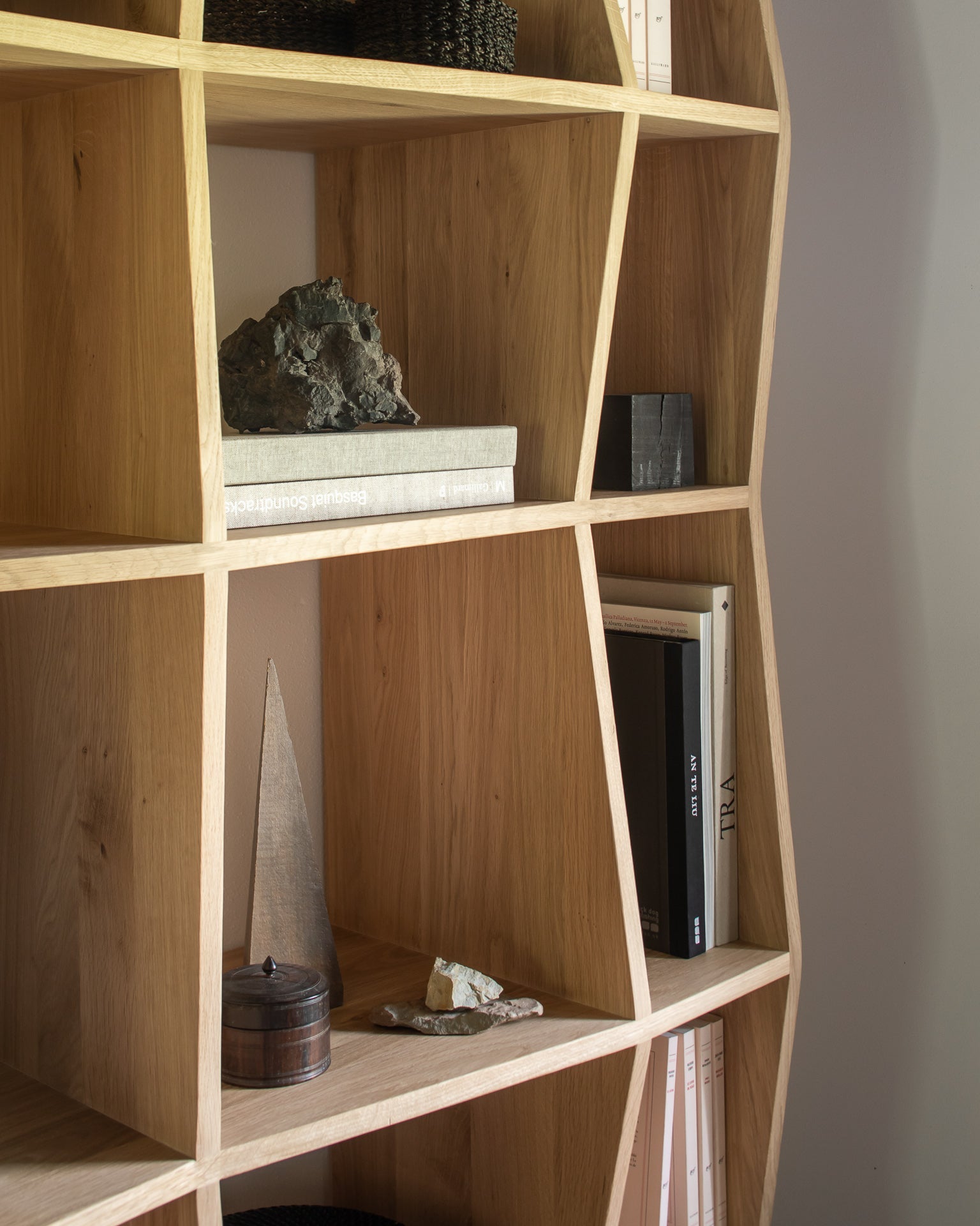 Z rack - oak - small White Cliff Studio Wall Shelf