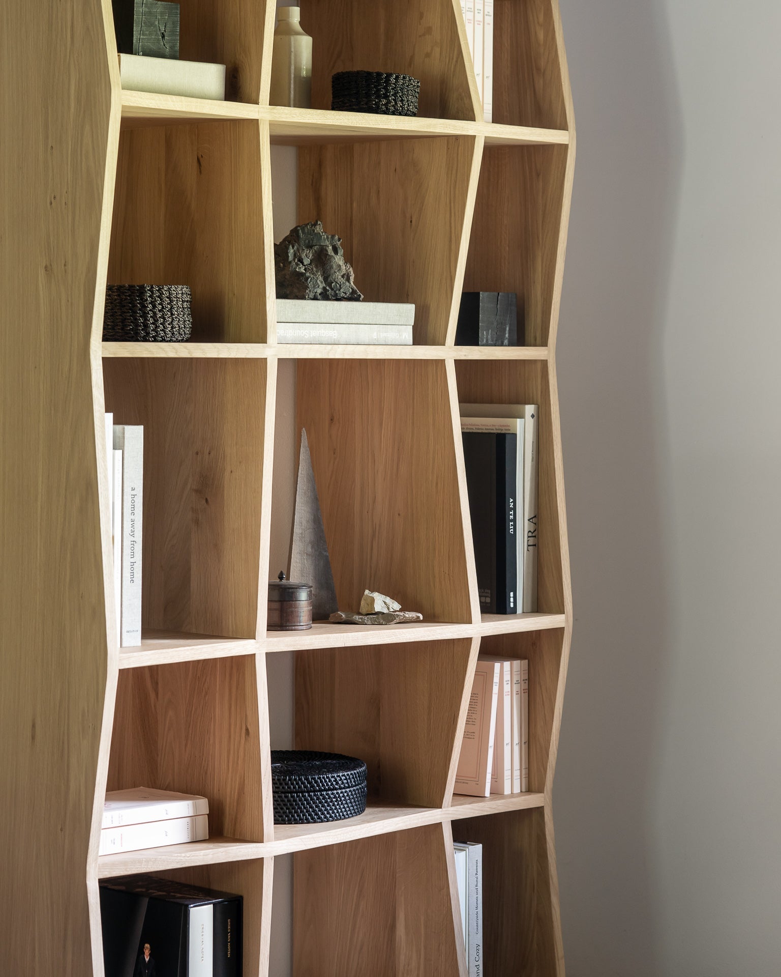 Z rack - oak - small White Cliff Studio Wall Shelf