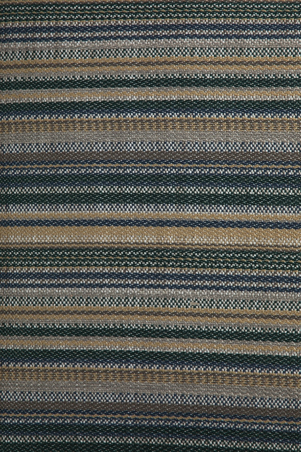 Zahara outdoor pouf - Blue Stripe fabric White Cliff Studio Outdoor Ottoman