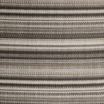 Zahara outdoor pouf - Grey Stripe fabric White Cliff Studio Outdoor Ottoman