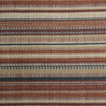 Zahara outdoor pouf - Terra Stripe fabric White Cliff Studio Outdoor Ottoman