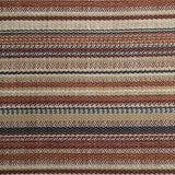 Zahara outdoor pouf - Terra Stripe fabric White Cliff Studio Outdoor Ottoman